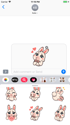 FluffyMoji - Bunny Stickers(圖2)-速報App