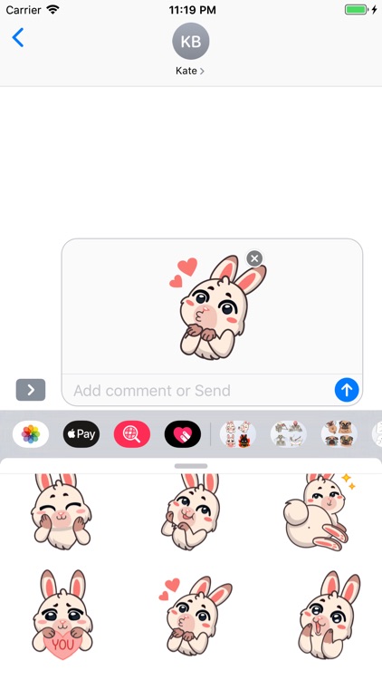 FluffyMoji - Bunny Stickers