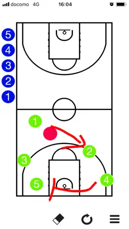 Game screenshot バスケ作戦盤、篮球战略、BasketballBoard apk