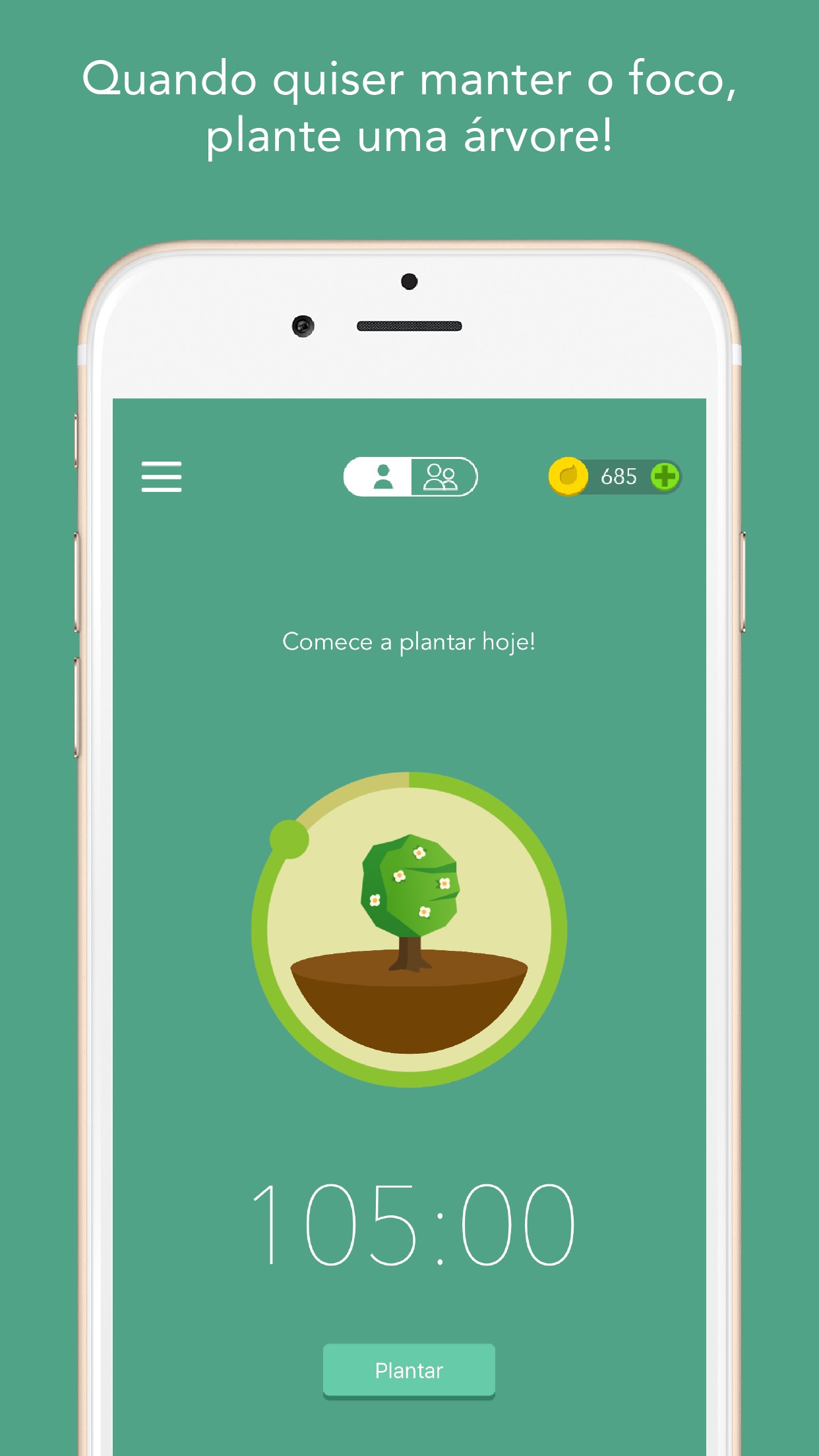 Screenshot do app Forest