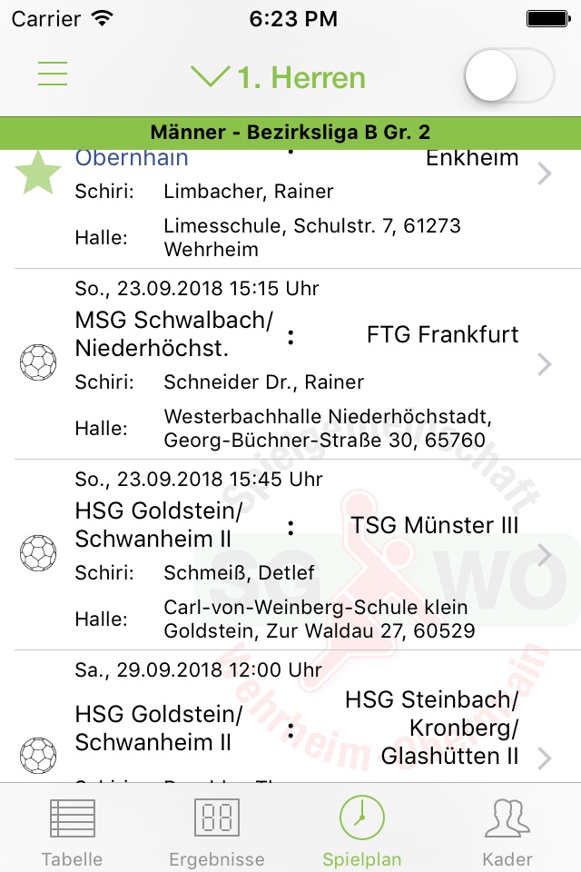 SG Wehrheim/Obernhain screenshot 2