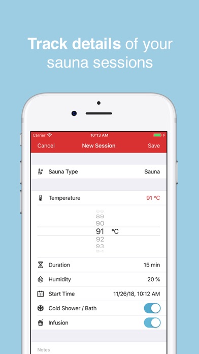 HotLog - Sauna Session Tracker screenshot 3
