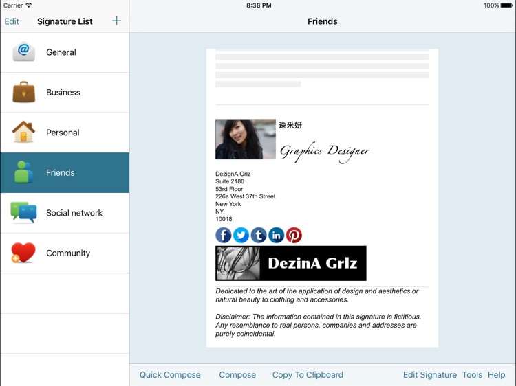 Email Signature EnterpriseiPad