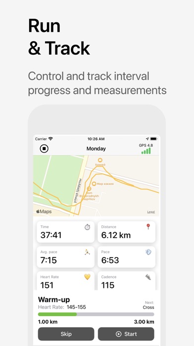 Run tracker: interval timer screenshot 3