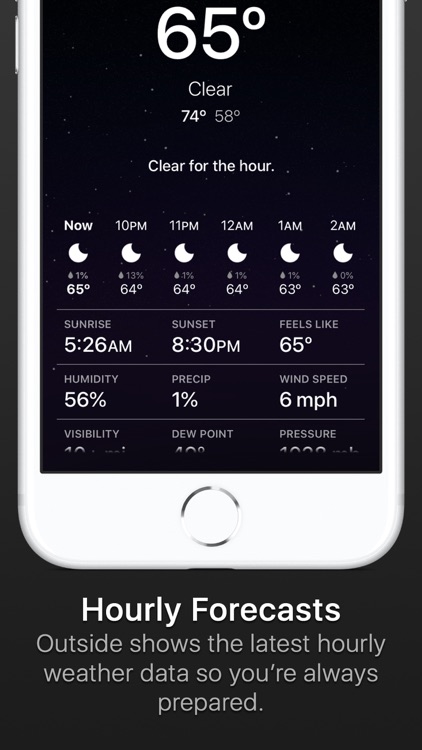 Outside - weather at a glance