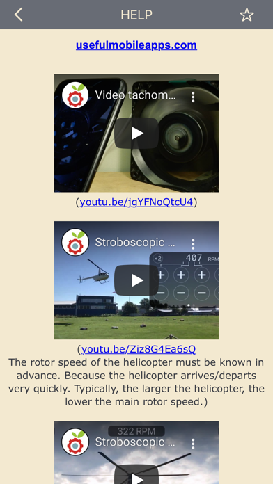 Video tachometer screenshot 2