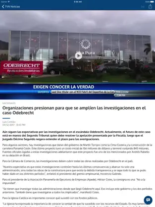 Screenshot 5 TVN Noticias Panamá iphone