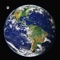 A beautiful world clock, showing the world as it is between day and night