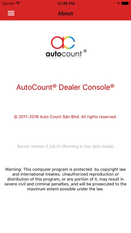 Autocount Dealer Console