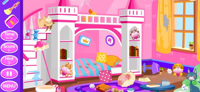 Princess room cleanup games