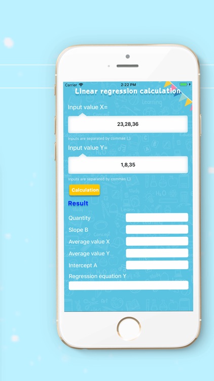 Linear regression Calc
