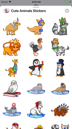 Cute Animals Emoji Stickers(圖1)-速報App