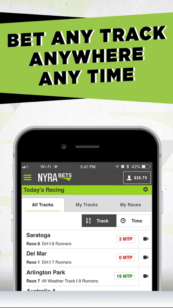 【图】NYRA Bets – Horse Race Betting(截图1) 【图】NYRA Bets – Horse Race Betting(截图1)