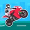 Try to reach the farthest while you wheelie your motorcycle