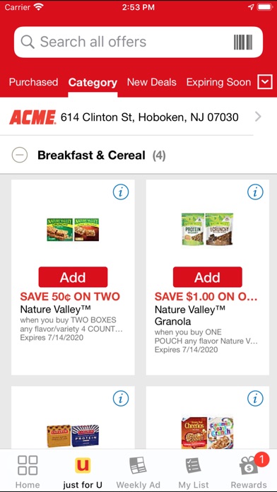 【图】ACME Markets Deals & Rewards(截图2) 【图】ACME Markets Deals & Rewards(截图2)