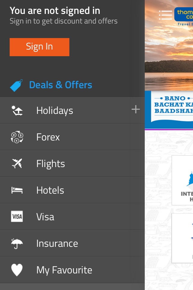 Thomas Cook India Holidays App screenshot 2