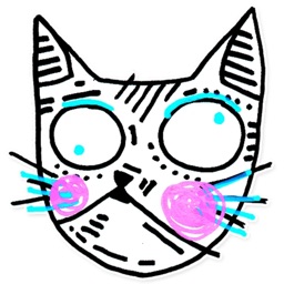 Drawn Cat - Emoji and Stickers