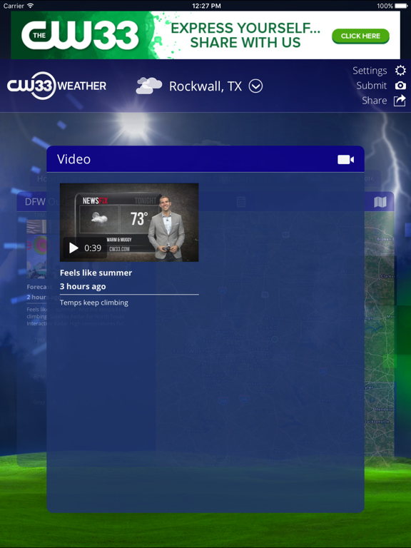 CW33 Dallas Texas Weather screenshot 3