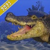 underwater alligator attack