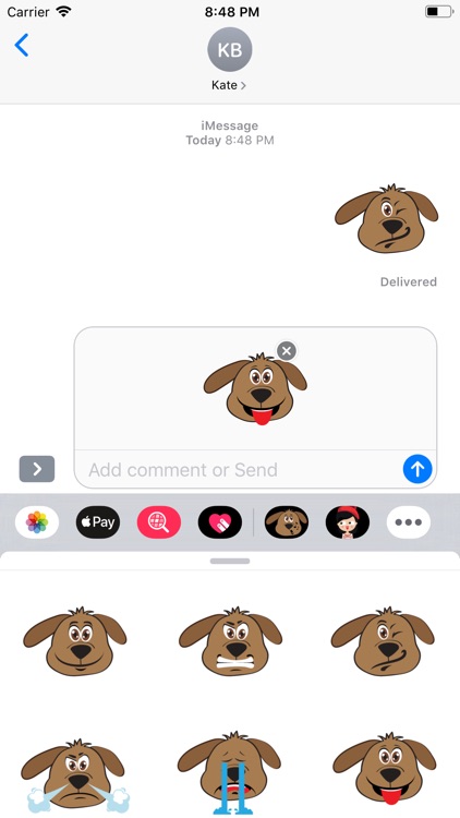 Dog Cam Xuc Sticker