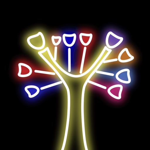 荧光涂鸦树