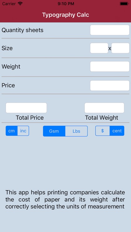 Typography Calculator