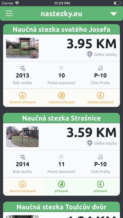 nastezky.eu screenshot 2