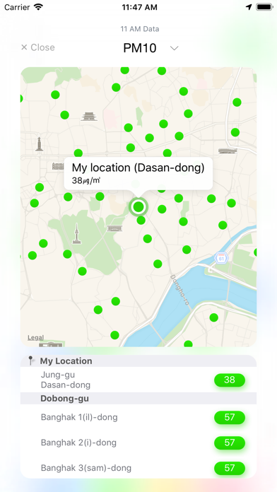 PM10 Tracker (미세먼지알림이) screenshot 2