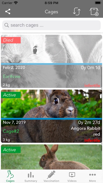 Rabbitry Farm log management