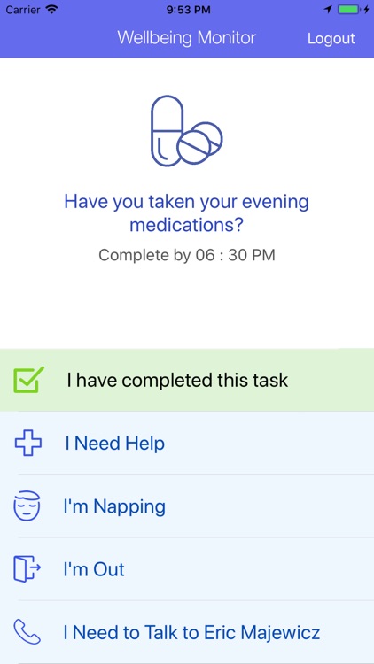 Wellbeing Monitor App screenshot-4