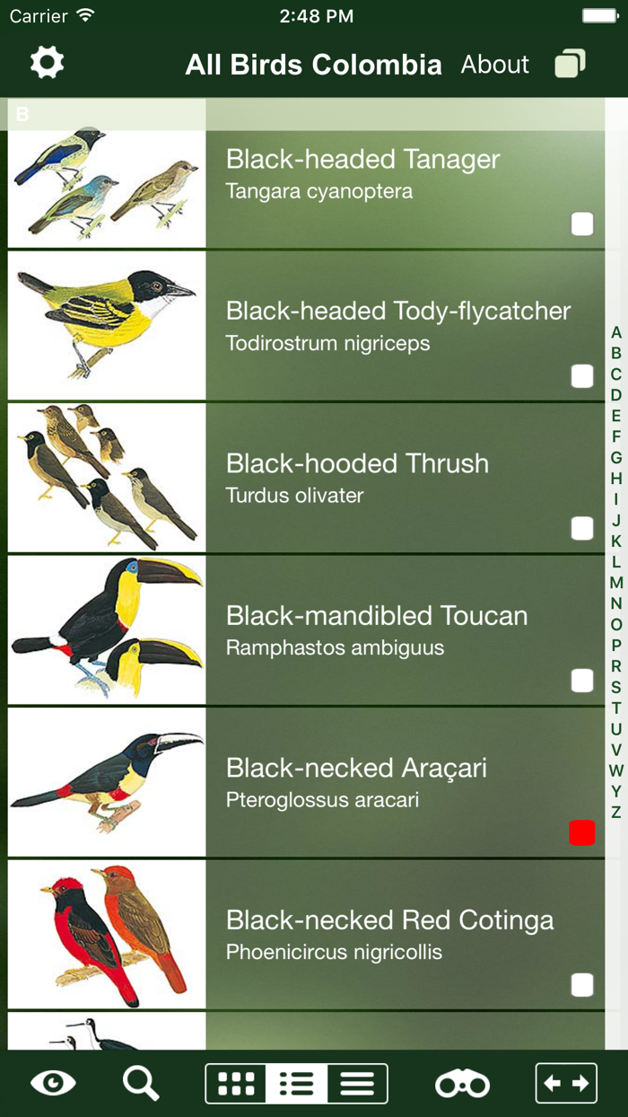 All Birds Colombia field guide
