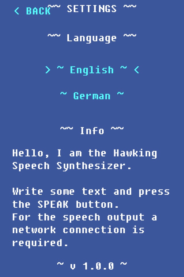 Speech Synthesizer (Hawking) screenshot 3