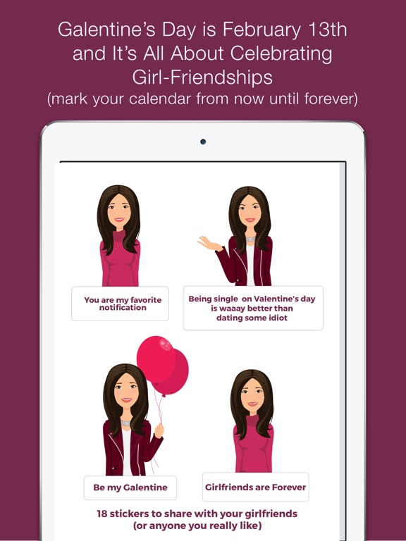 Screenshot #5 pour Galentine's Day stickers (D)