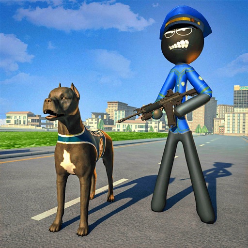 Stickman Police Dog Chase iOS App