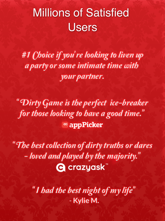Dirty Game - Hot Truth or Dare iPad app afbeelding 5
