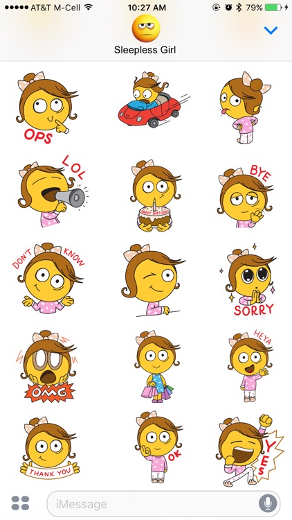 Sleepless Girl Stickers screenshot-3