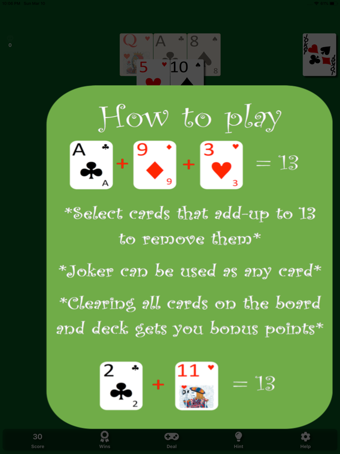 Pyramid Solitaire Game