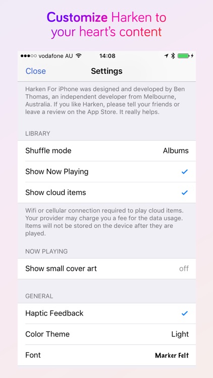 Harken Music Player For iPhone