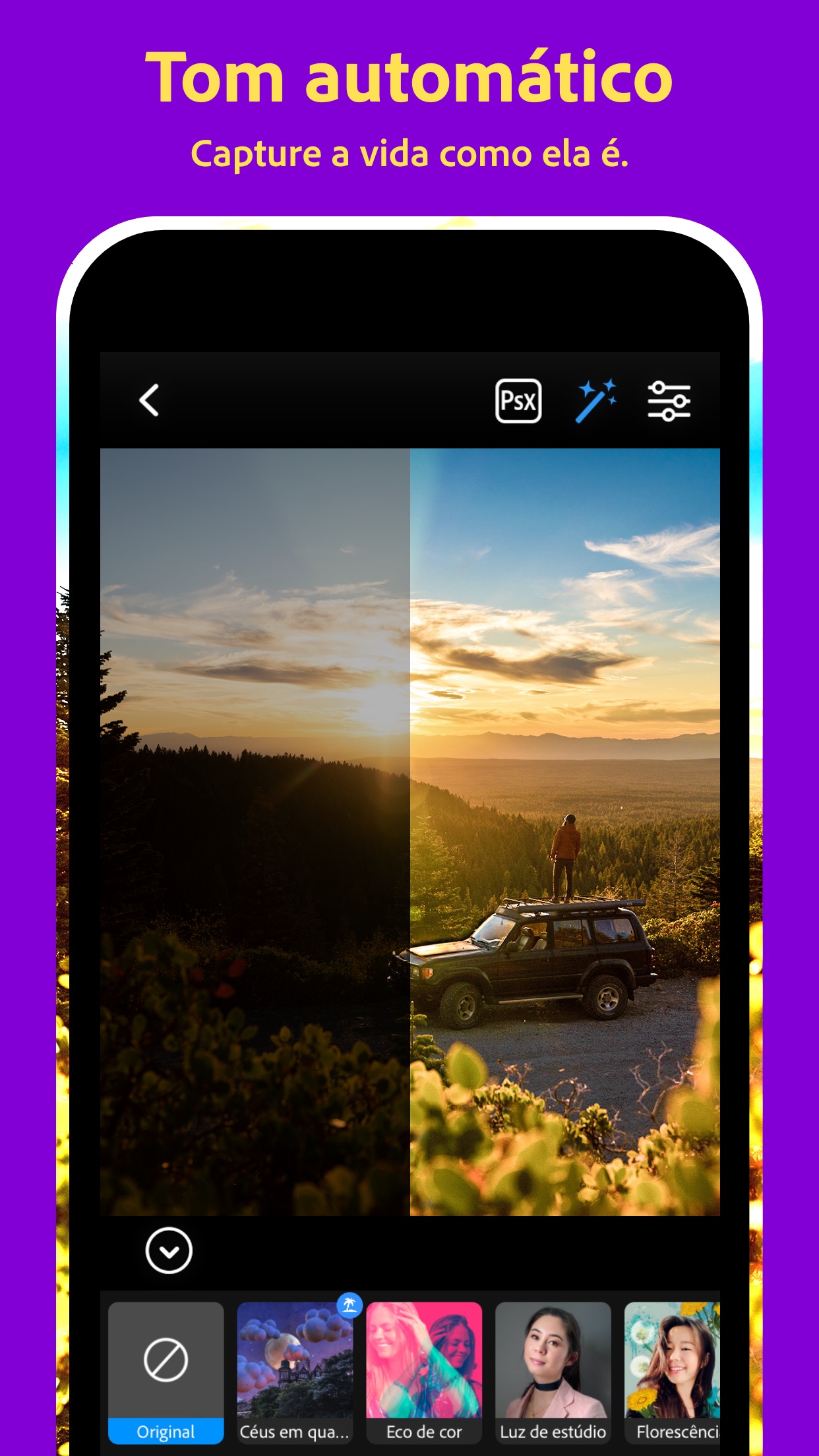 Screenshot do app Photoshop Camera