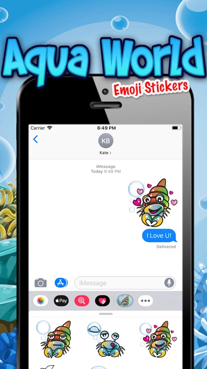 Aqua World Emoji Stickers