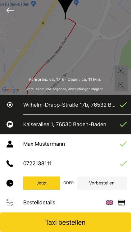 Taxi 38111 - Baden-Baden