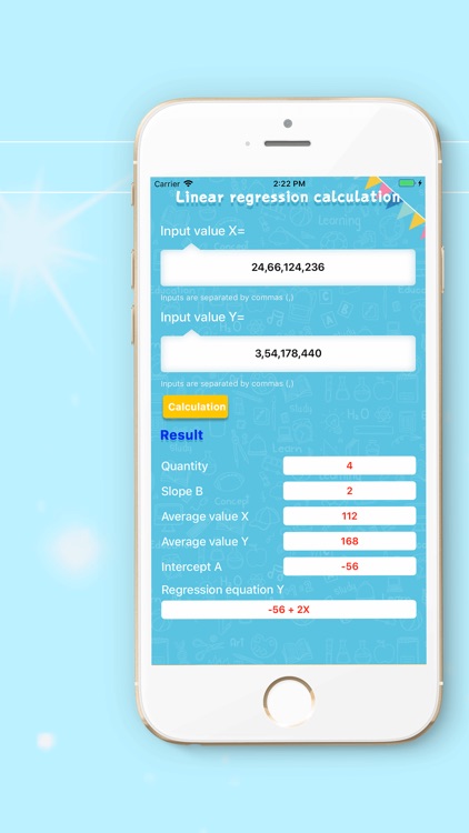 Linear regression Calc