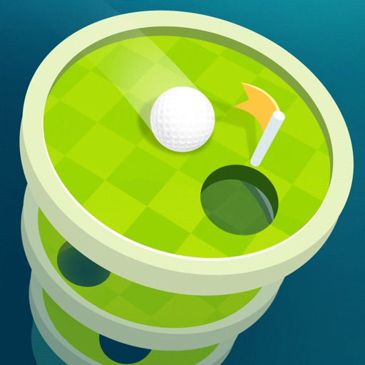 Fall Down Golf: helix tower iOS App