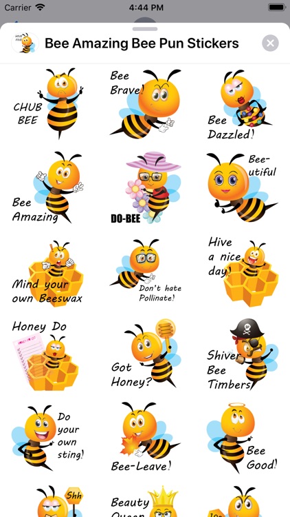 Bee Amazing Bee Pun Stickers screenshot-4