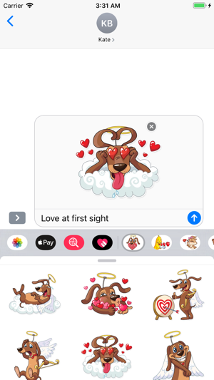 Cupid Dog Love Stickers(圖1)-速報App