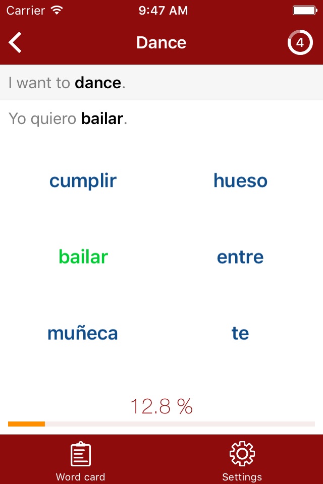 Polyglot - Spanish Words screenshot 3