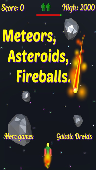 Meteors Asteroids Fireball Pro Screenshot 1