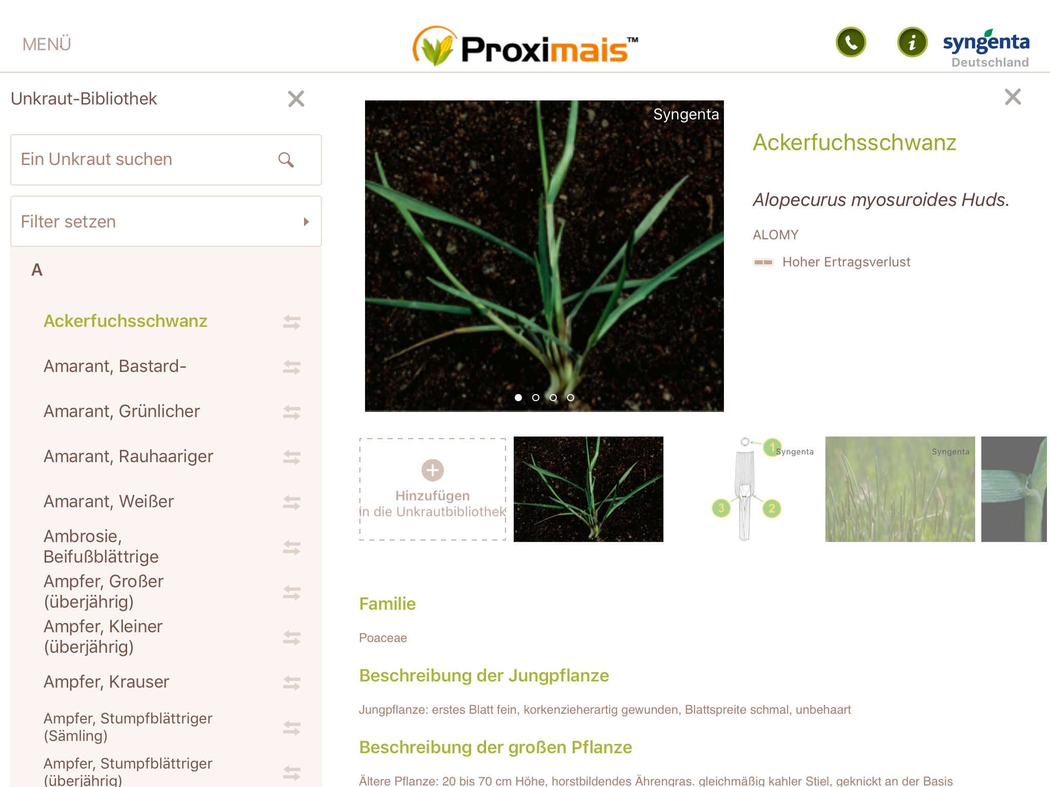 Syngenta Proximaïs iTech screenshot 2