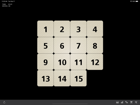 Hacks for Fifteen sliding tiles puzzle