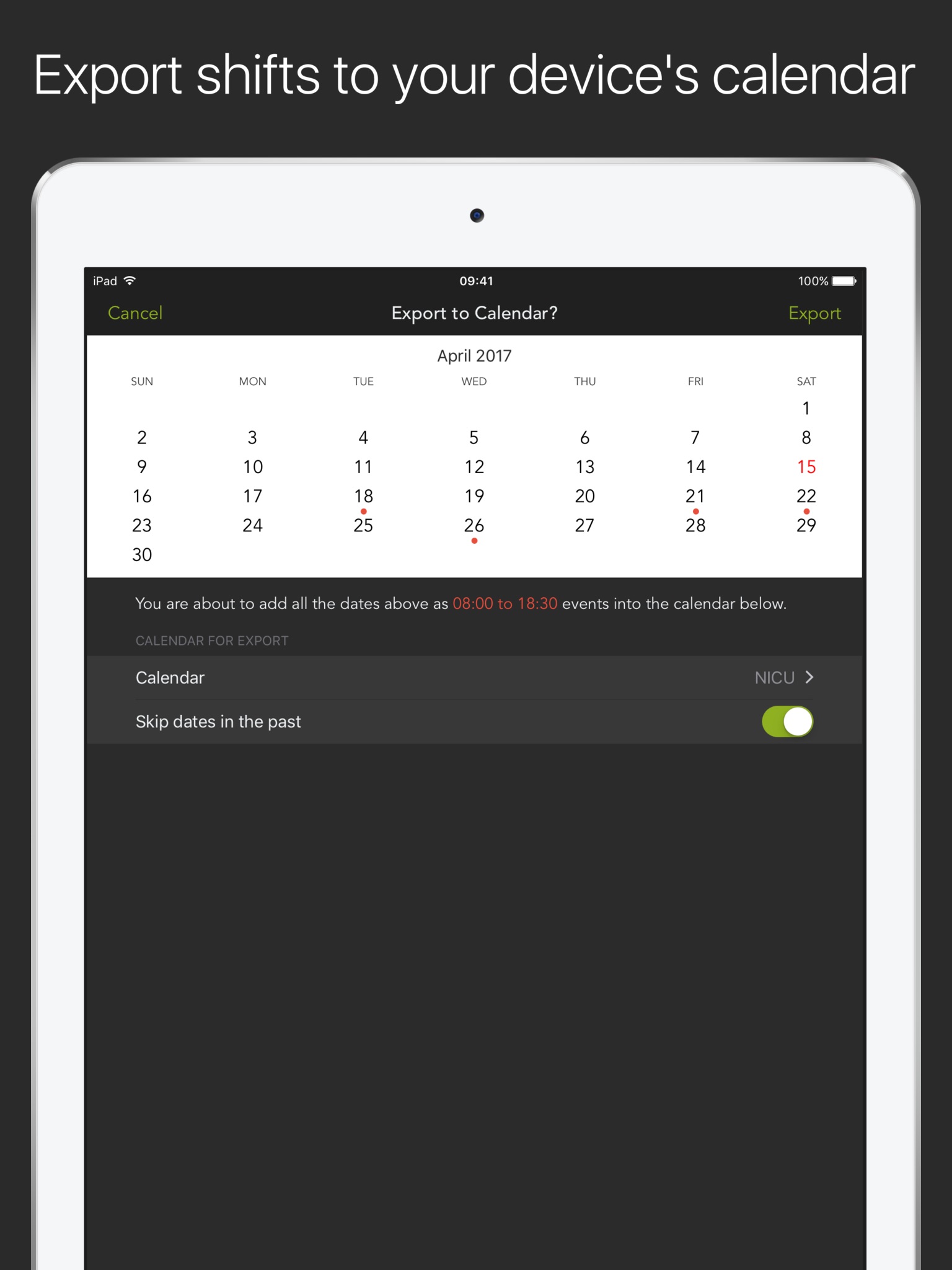 Shifty Calendar screenshot 4